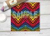 Rainbow Zebra Patterned HTV 362